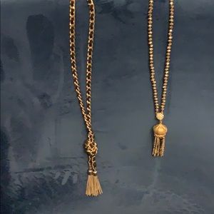 Two tassle necklaces